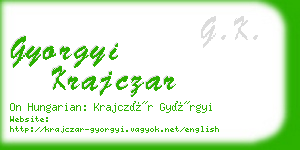 gyorgyi krajczar business card